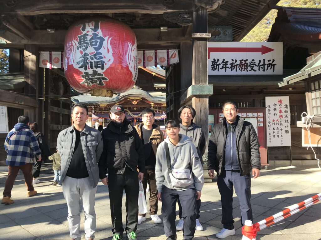 社員一同、竹駒神社にて初詣